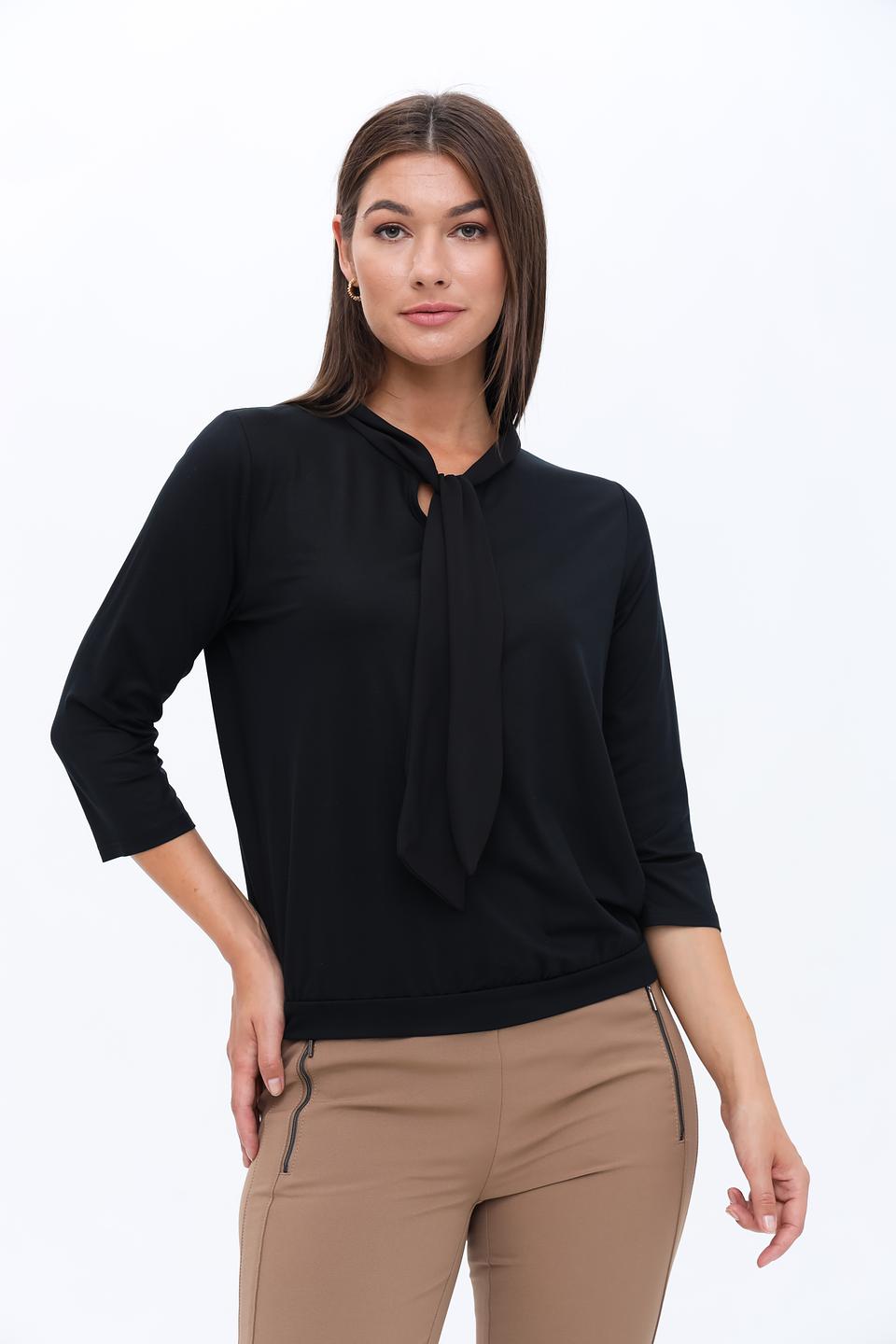 Блуза Frank Walder с завязкой чёрная