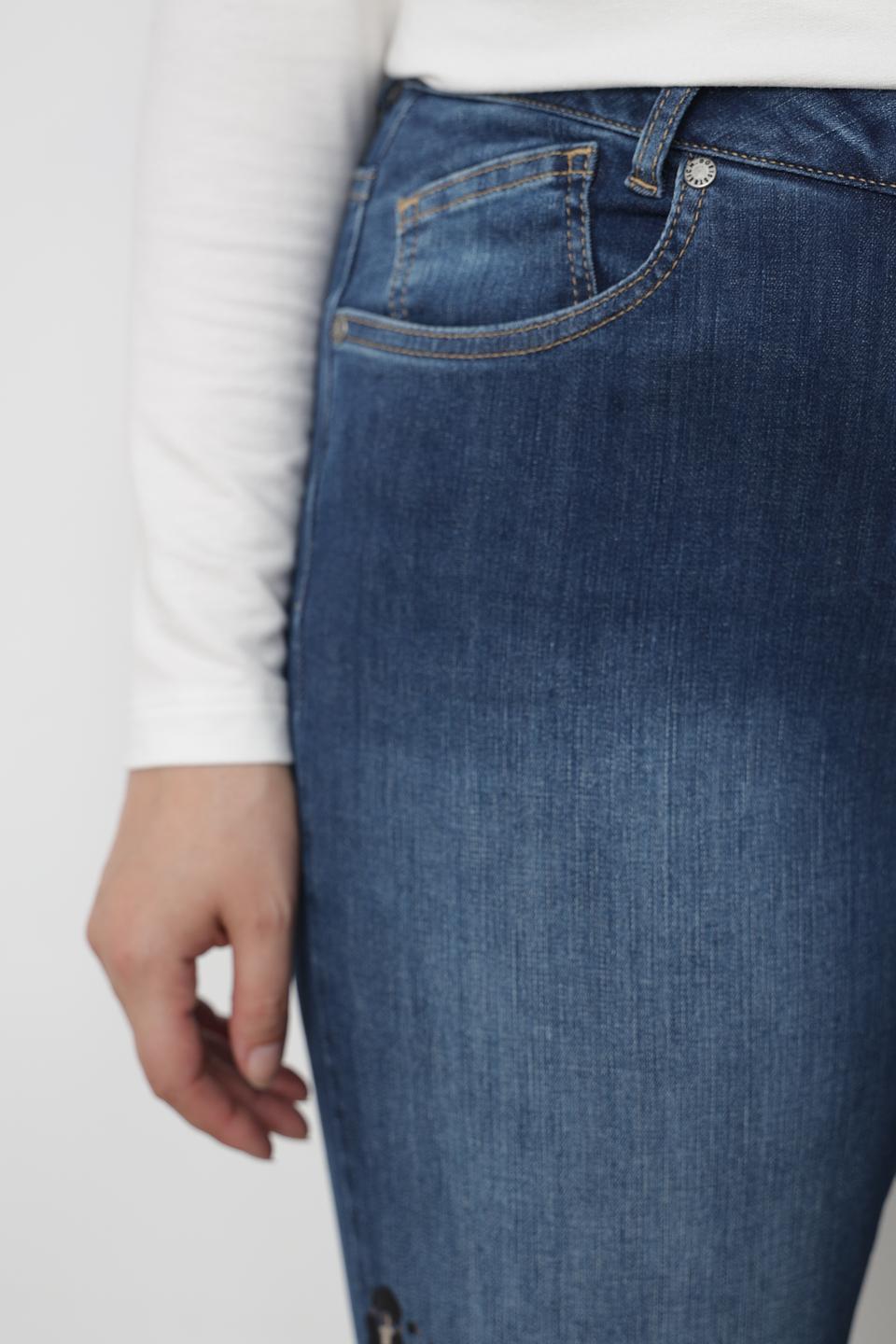 Джинсы Doris Streich с леопардовым принтом