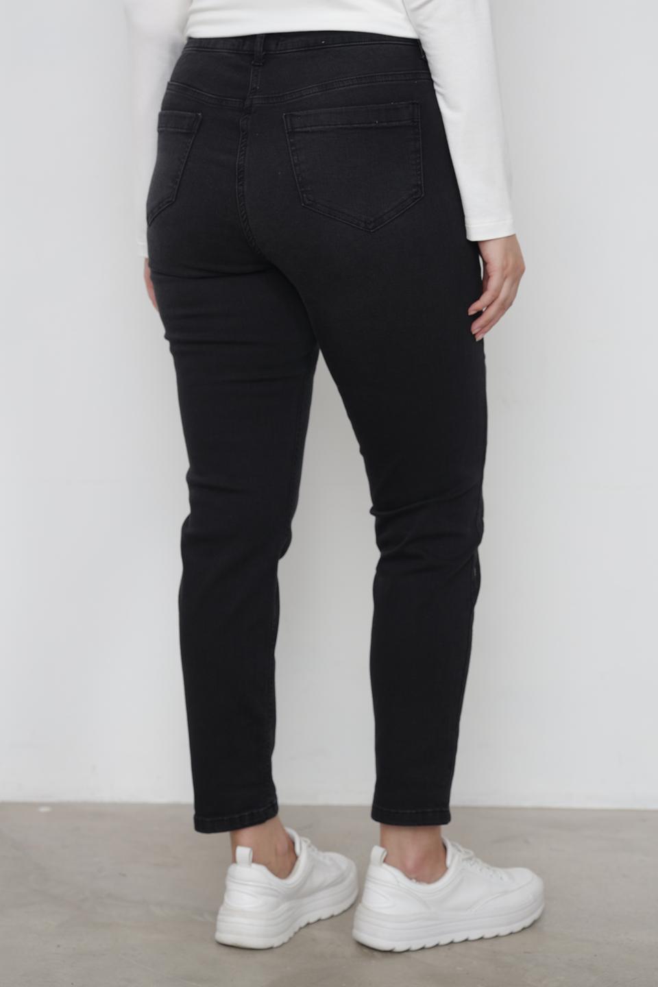 Джинсы Doris Streich с потертостями черные