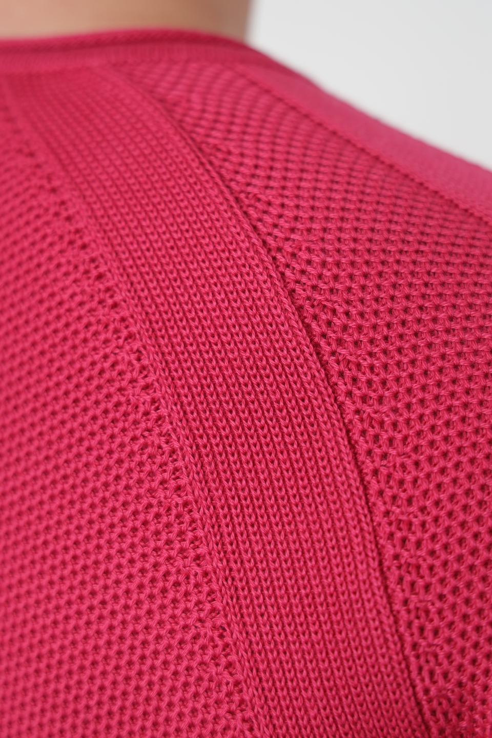 Пуловер Rabe collection малиновый с декором