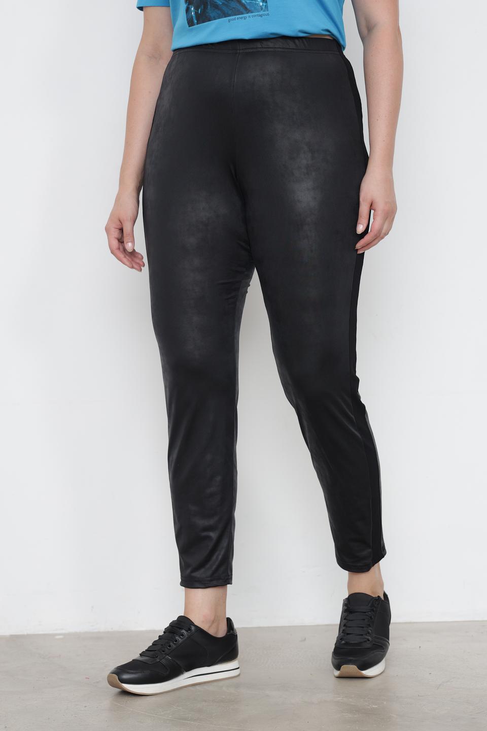 Брюки кожа Doris Streich черные