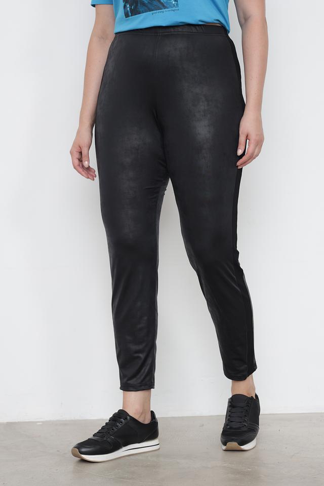 Брюки кожа Doris Streich черные