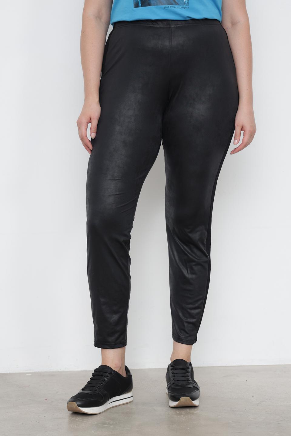 Брюки кожа Doris Streich черные