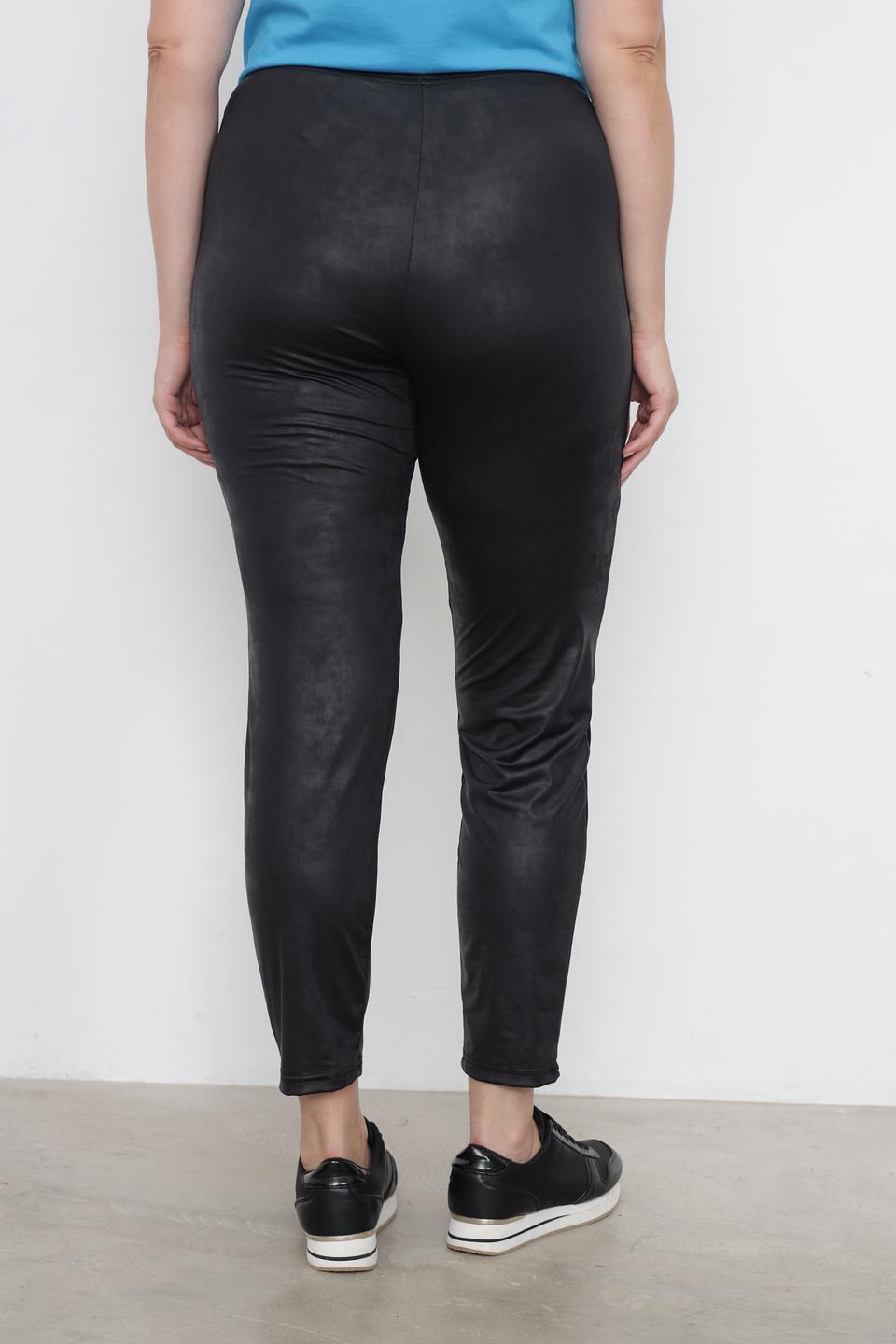 Брюки кожа Doris Streich черные