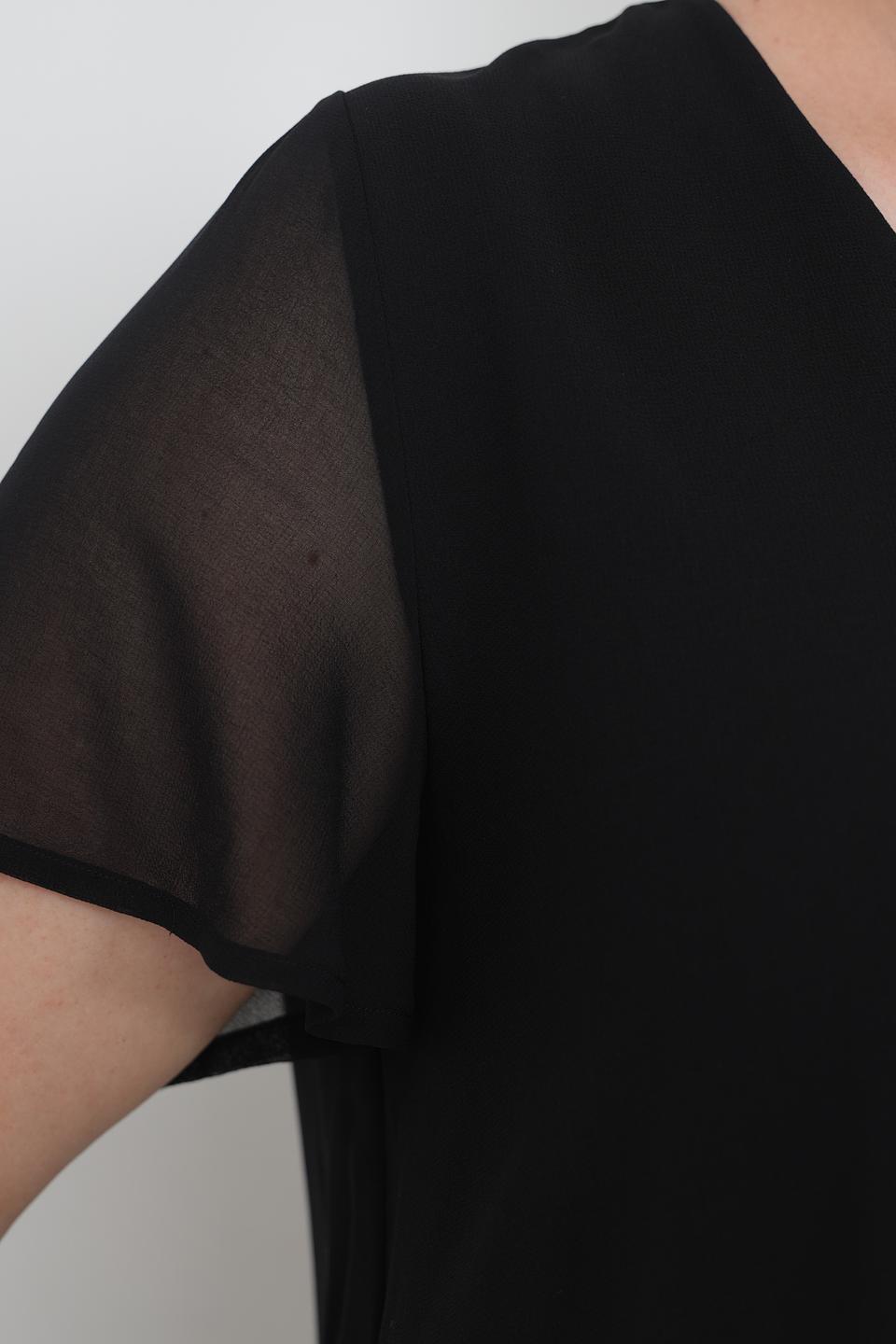 Блуза Samoon с запахом чёрная