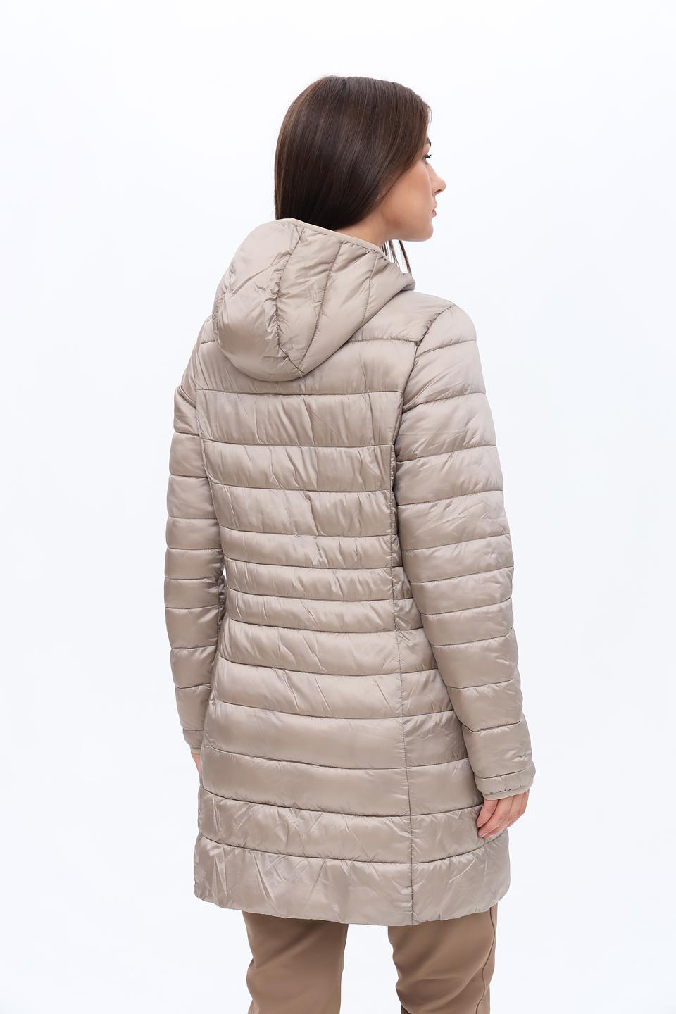 Пальто стеганое Cinque бежевое