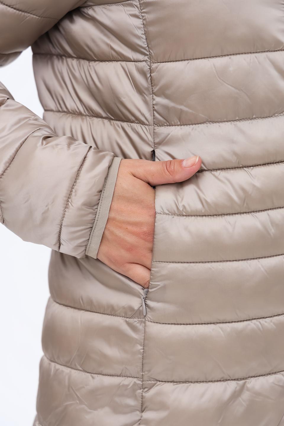 Пальто стеганое Cinque бежевое