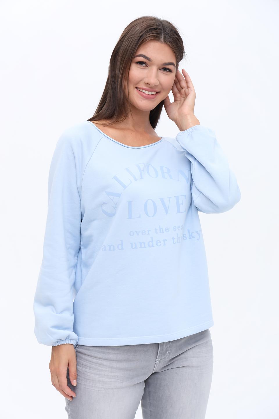 Пуловер Monari голубой с принтом