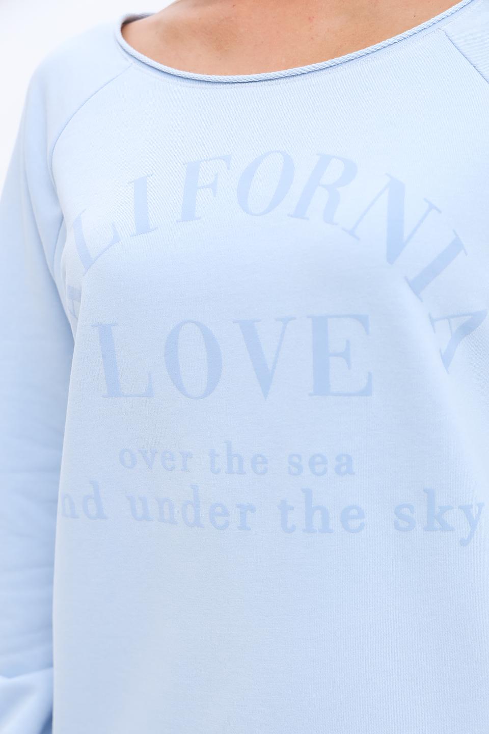 Пуловер Monari голубой с принтом