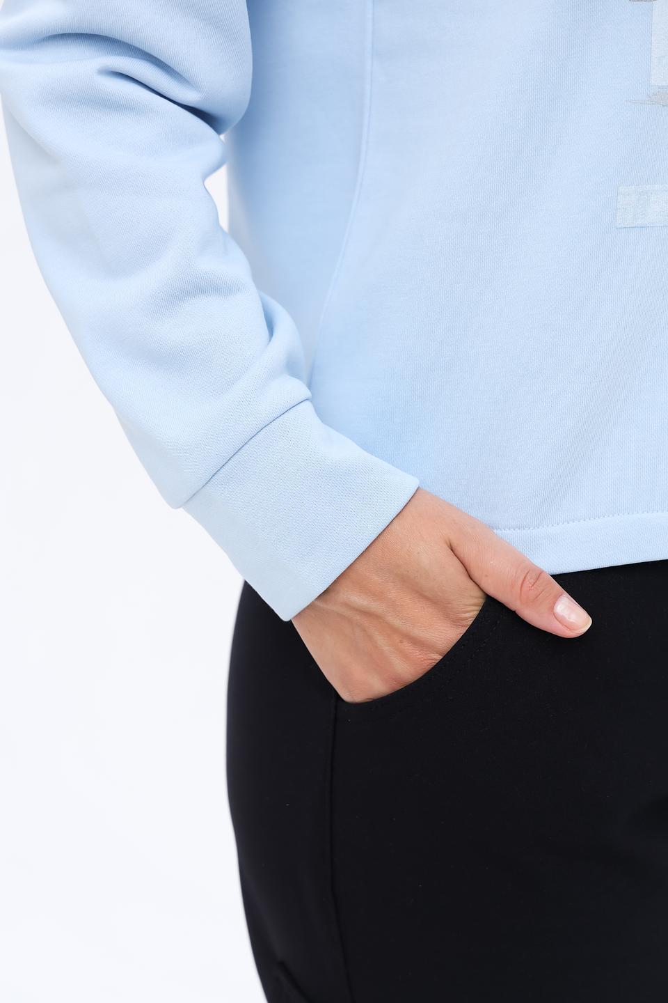 Пуловер Monari голубой с принтом