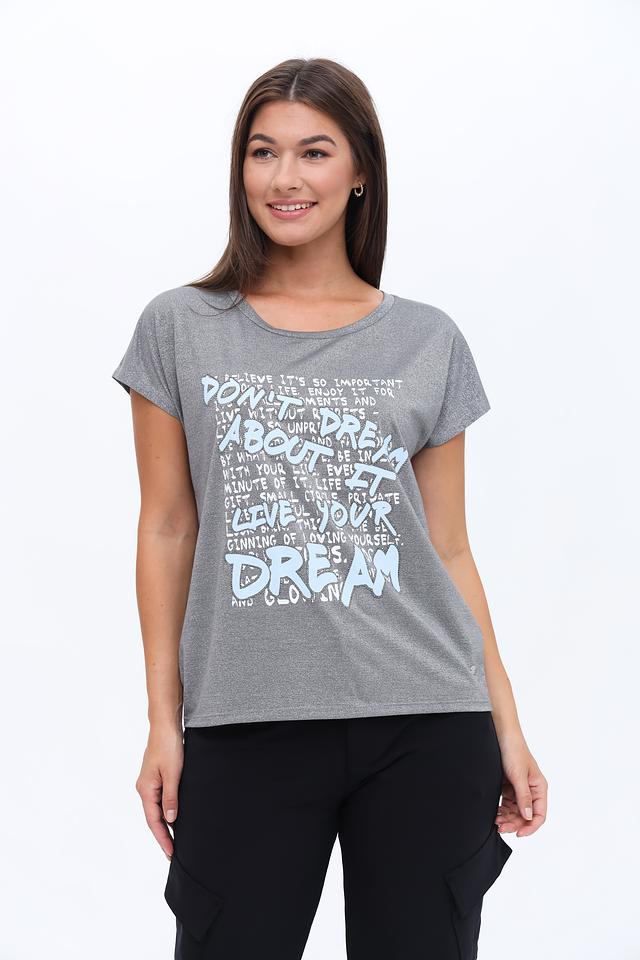 Футболка Monari с принтом серая