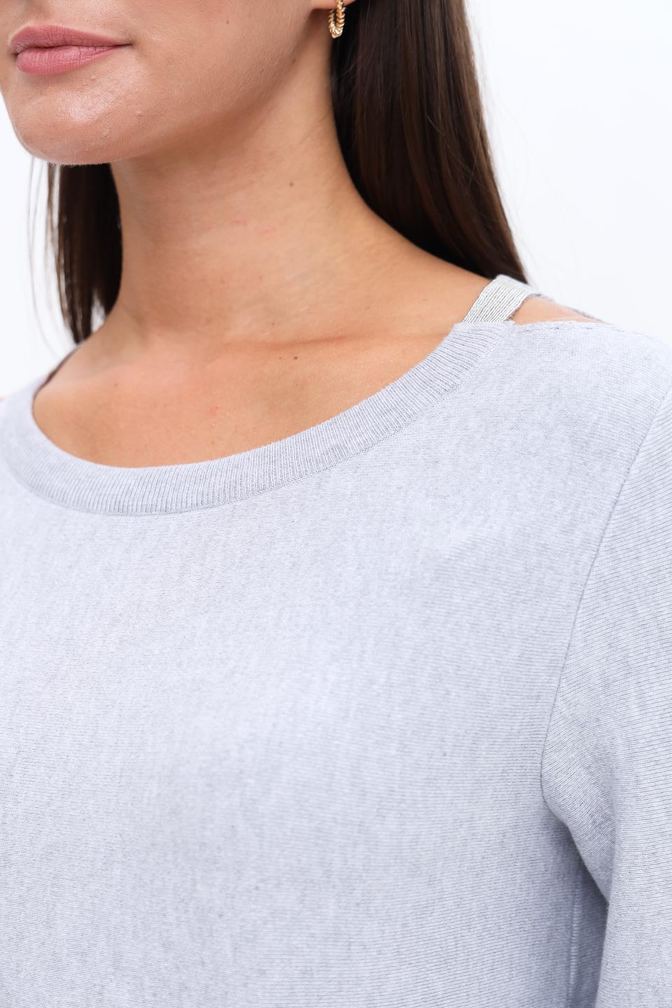 Пуловер Monari серый с вырезом