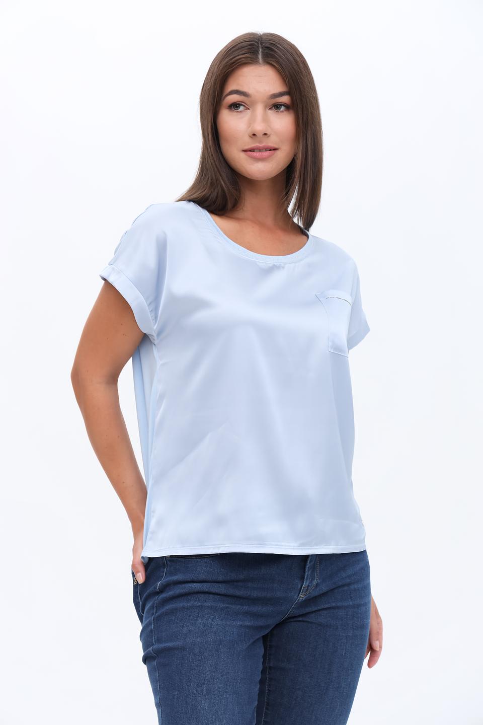 Блуза Monari голубая с карманом