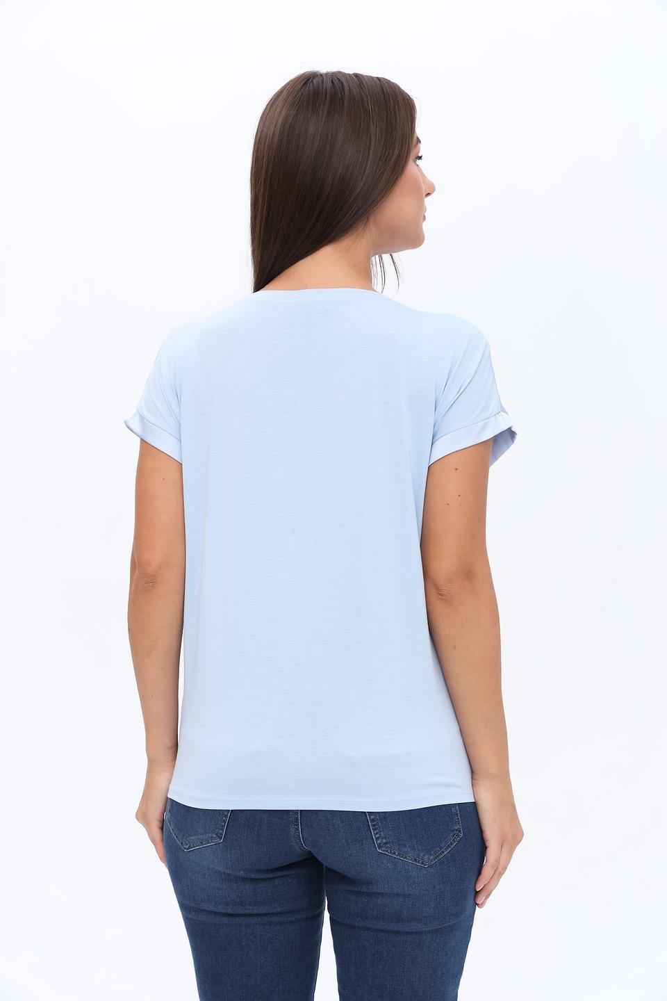 Блуза Monari голубая с карманом