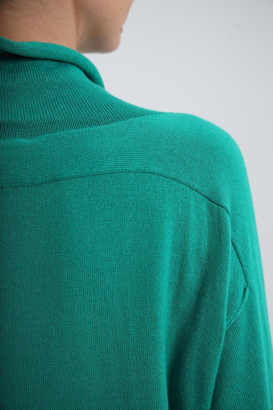 Пуловер Pezzo с горлом изумрудный