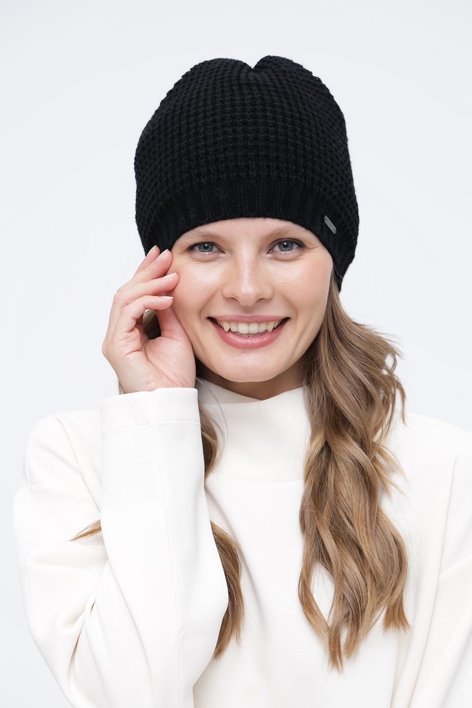 Шапка Wegener чёрная вязаная