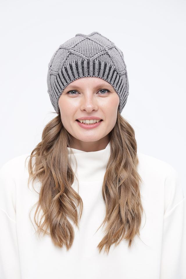 Шапка Bugatti вязаная серая