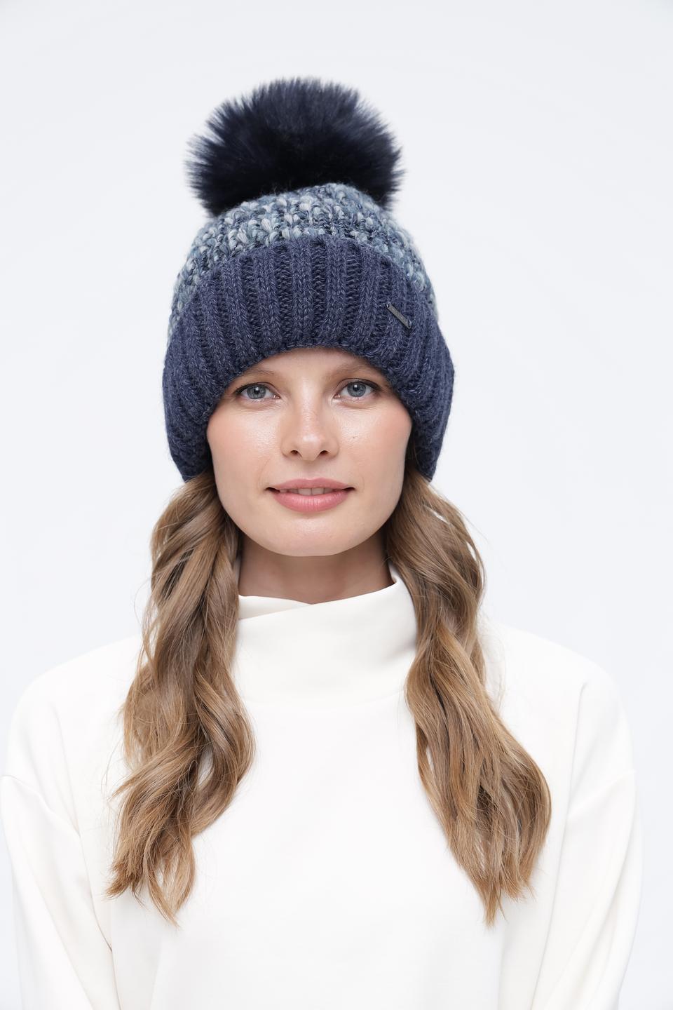 Шапка Wegener с помпоном синяя