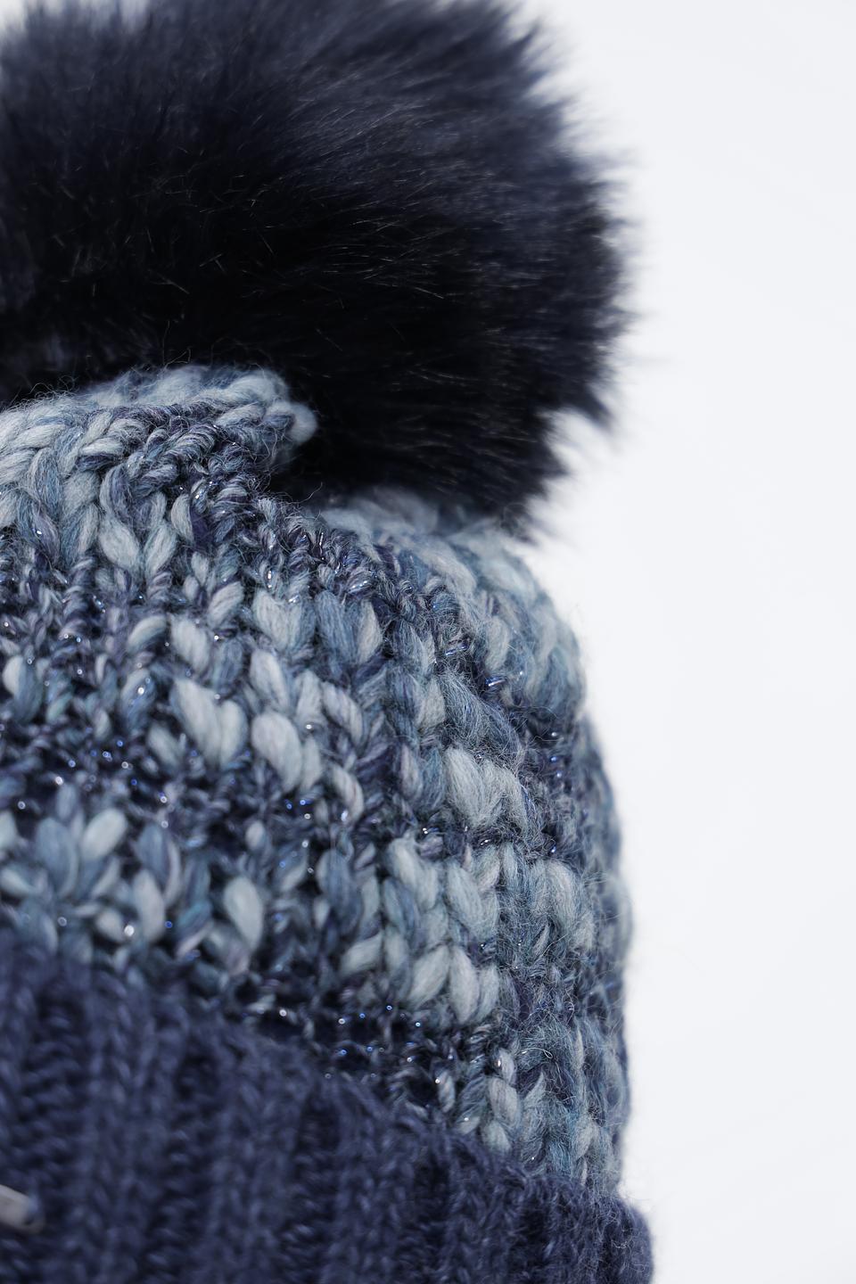 Шапка Wegener с помпоном синяя