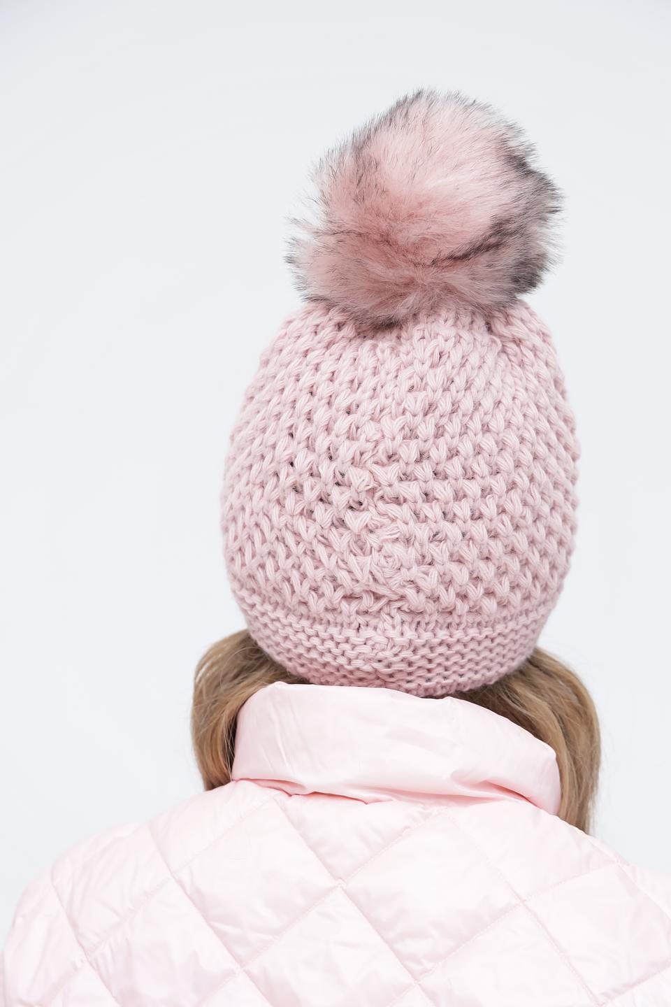 Шапка Wegener с помпоном розовый