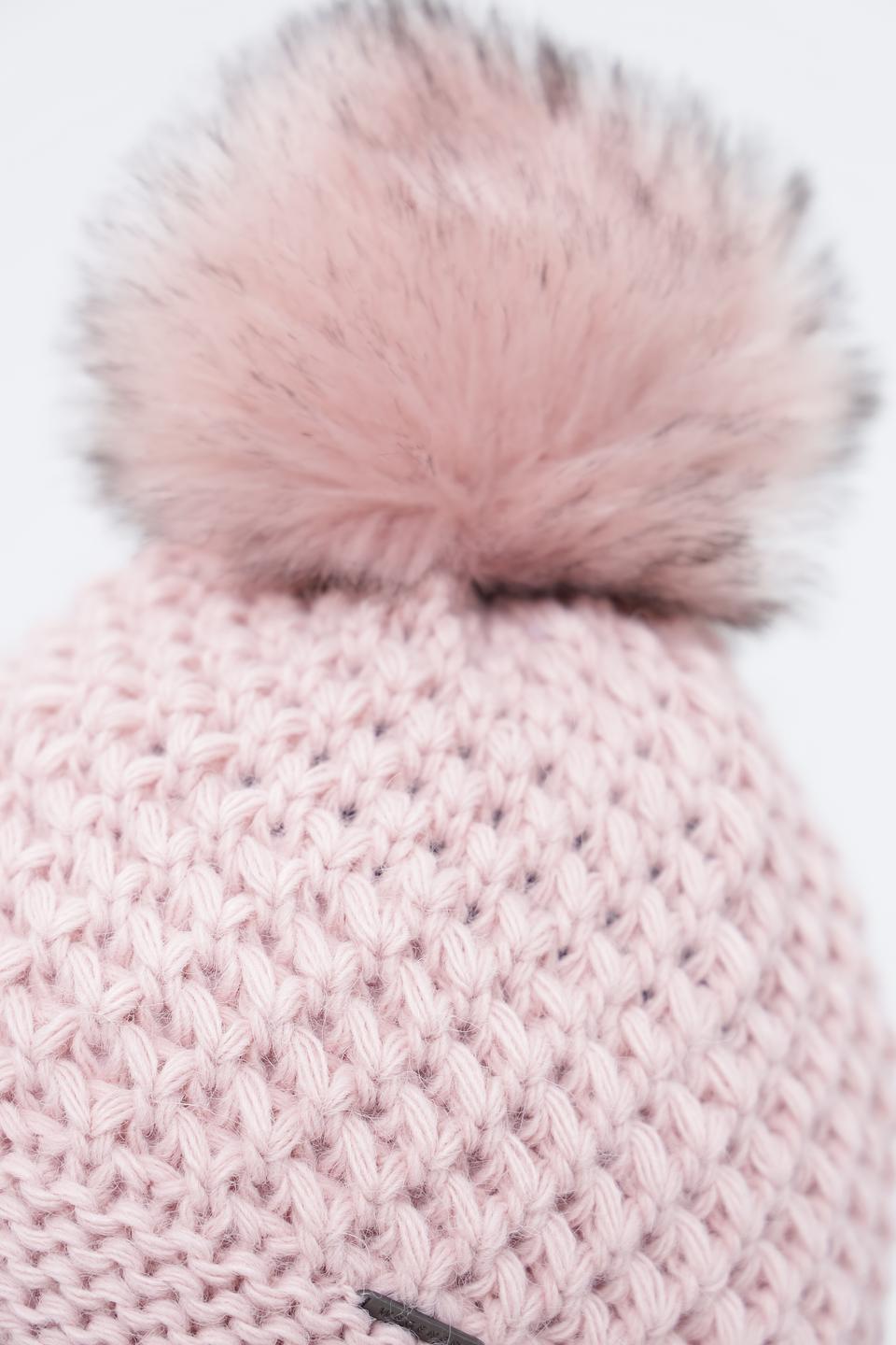 Шапка Wegener с помпоном розовый