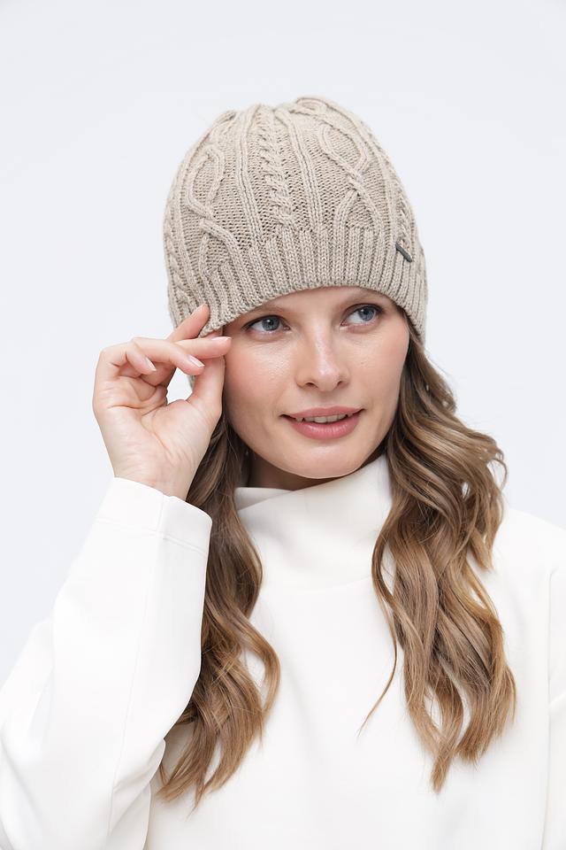 Шапка Wegener вязаная бежевая