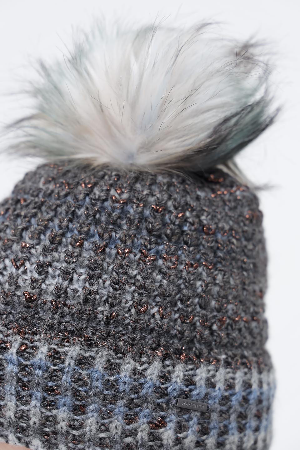Шапка Wegener с помпоном серая