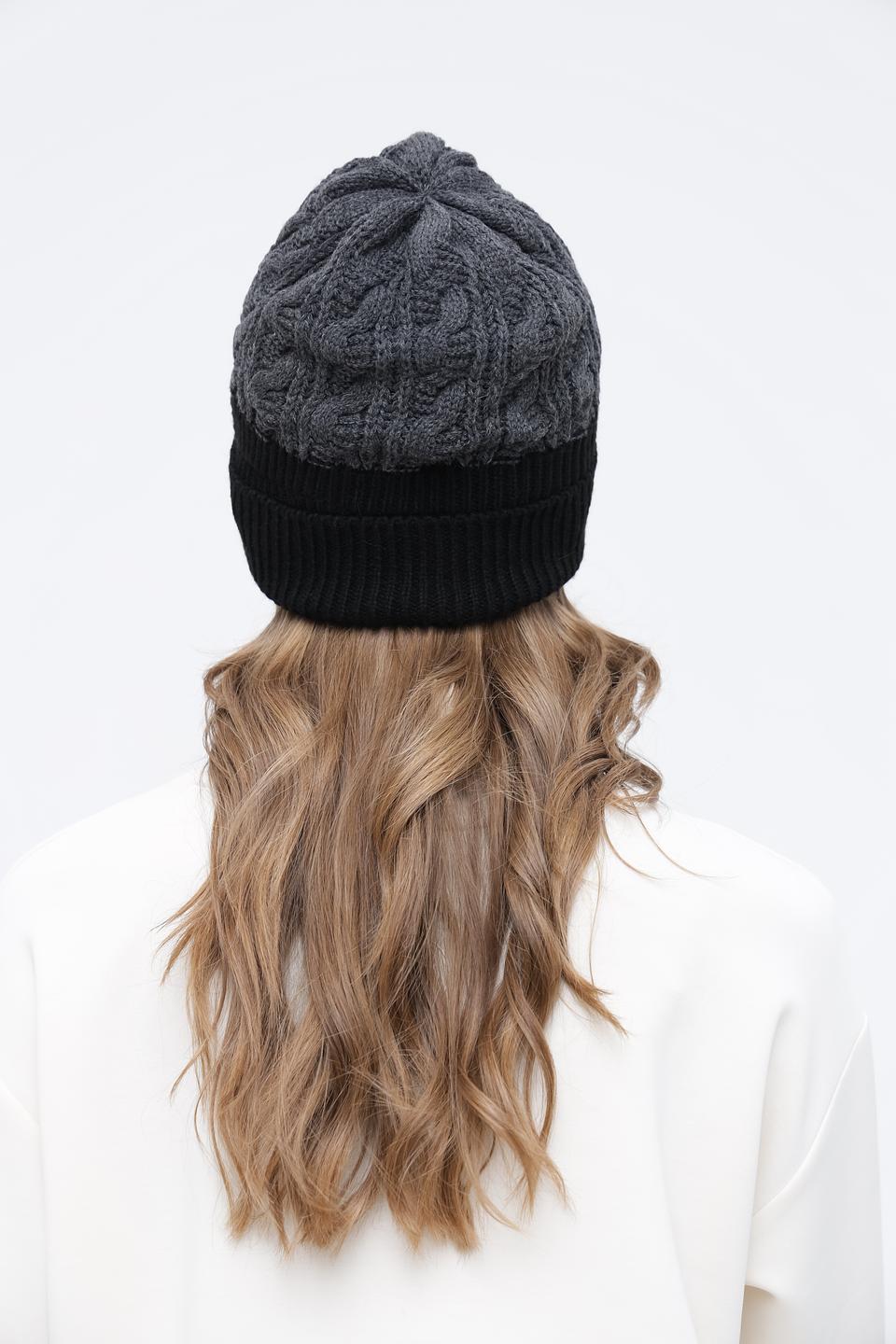 Шапка Wegener вязаная чёрно-серая