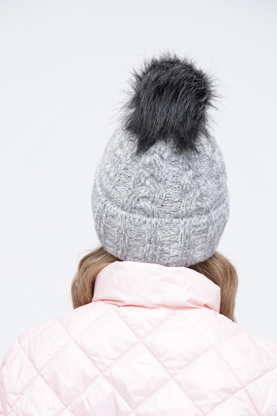 Шапка Wegener с помпоном серая