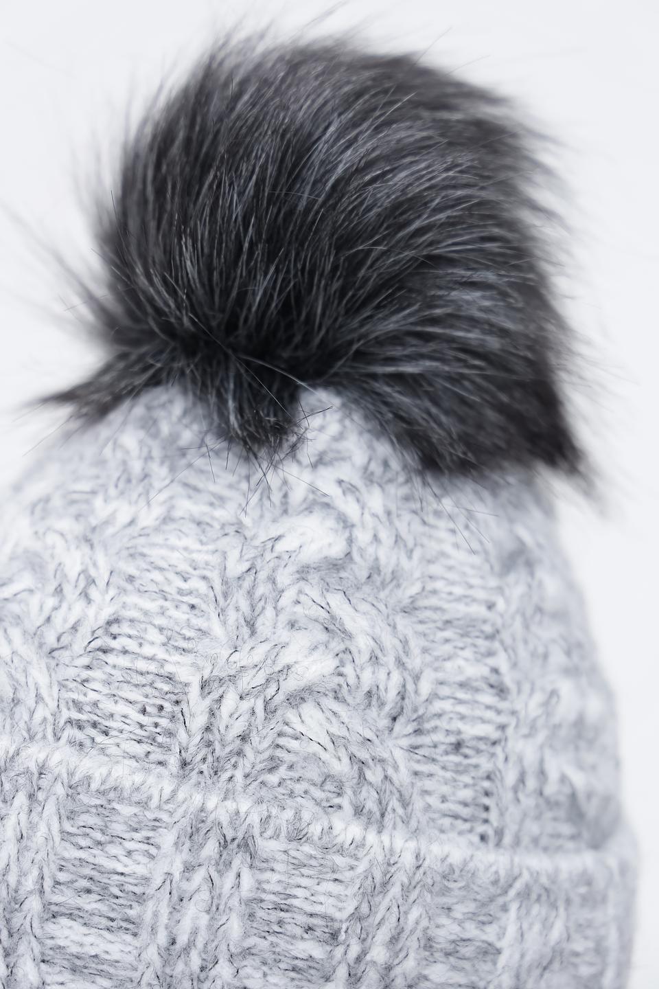 Шапка Wegener с помпоном серая