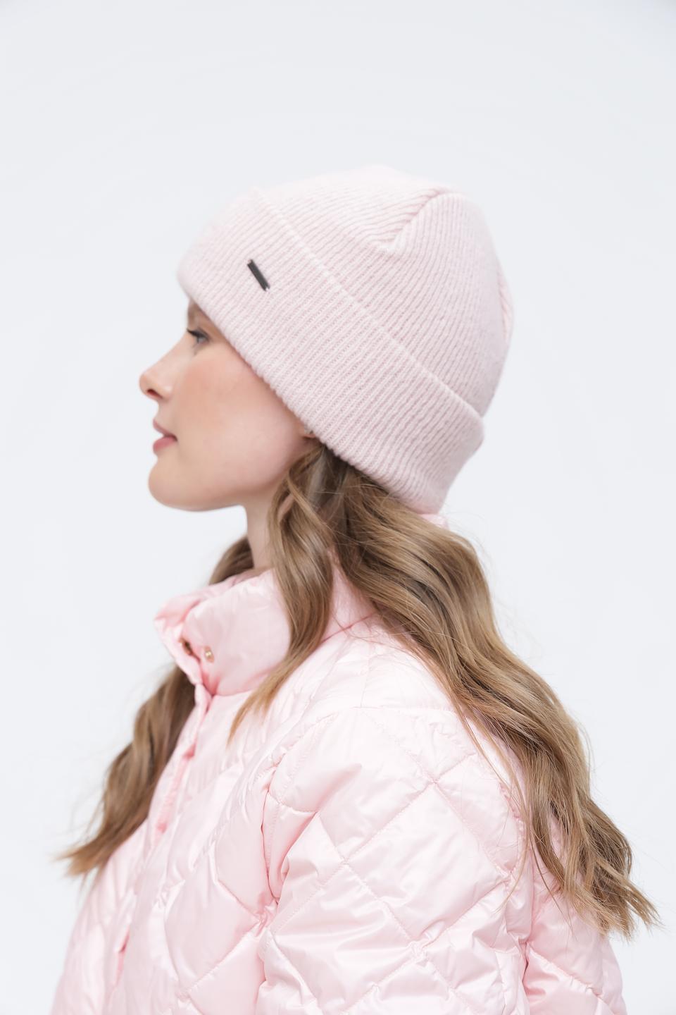 Шапка Wegener вязаная розовая