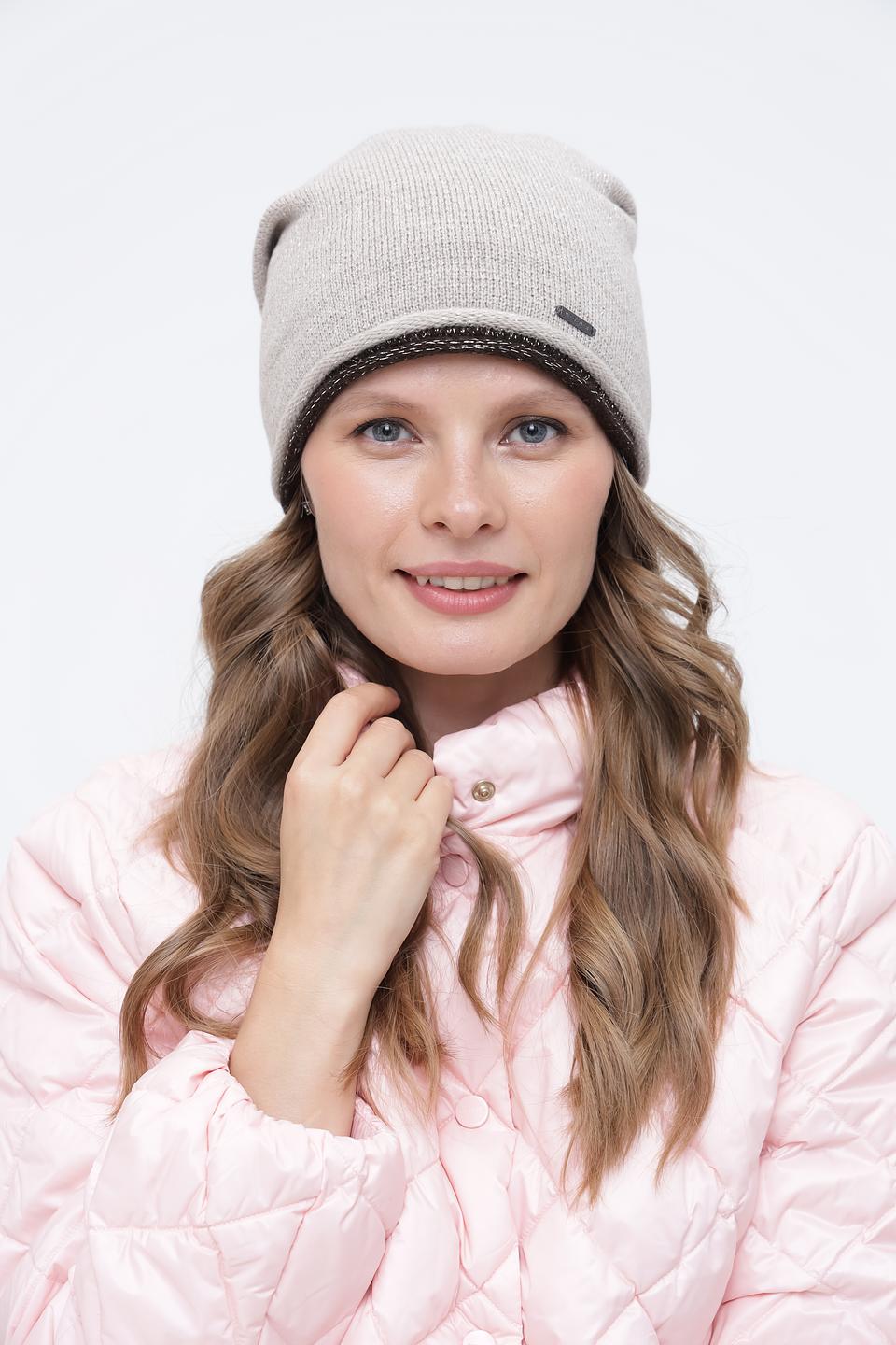 Шапка Wegener вязаная бежевая