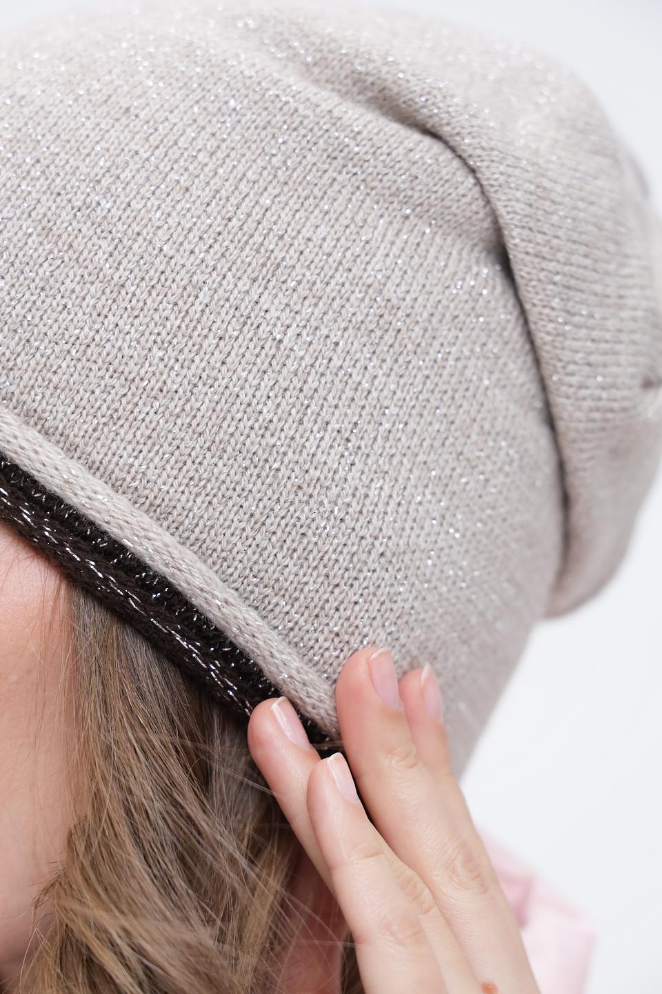 Шапка Wegener вязаная бежевая