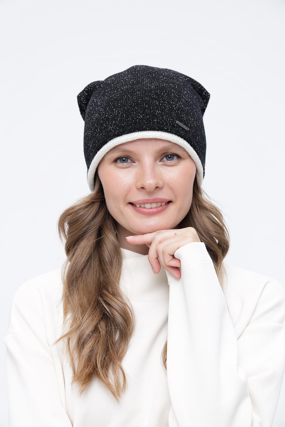 Шапка Wegener с блестками чёрная