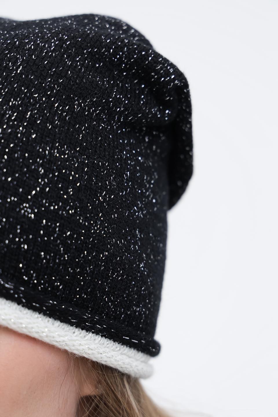 Шапка Wegener с блестками чёрная