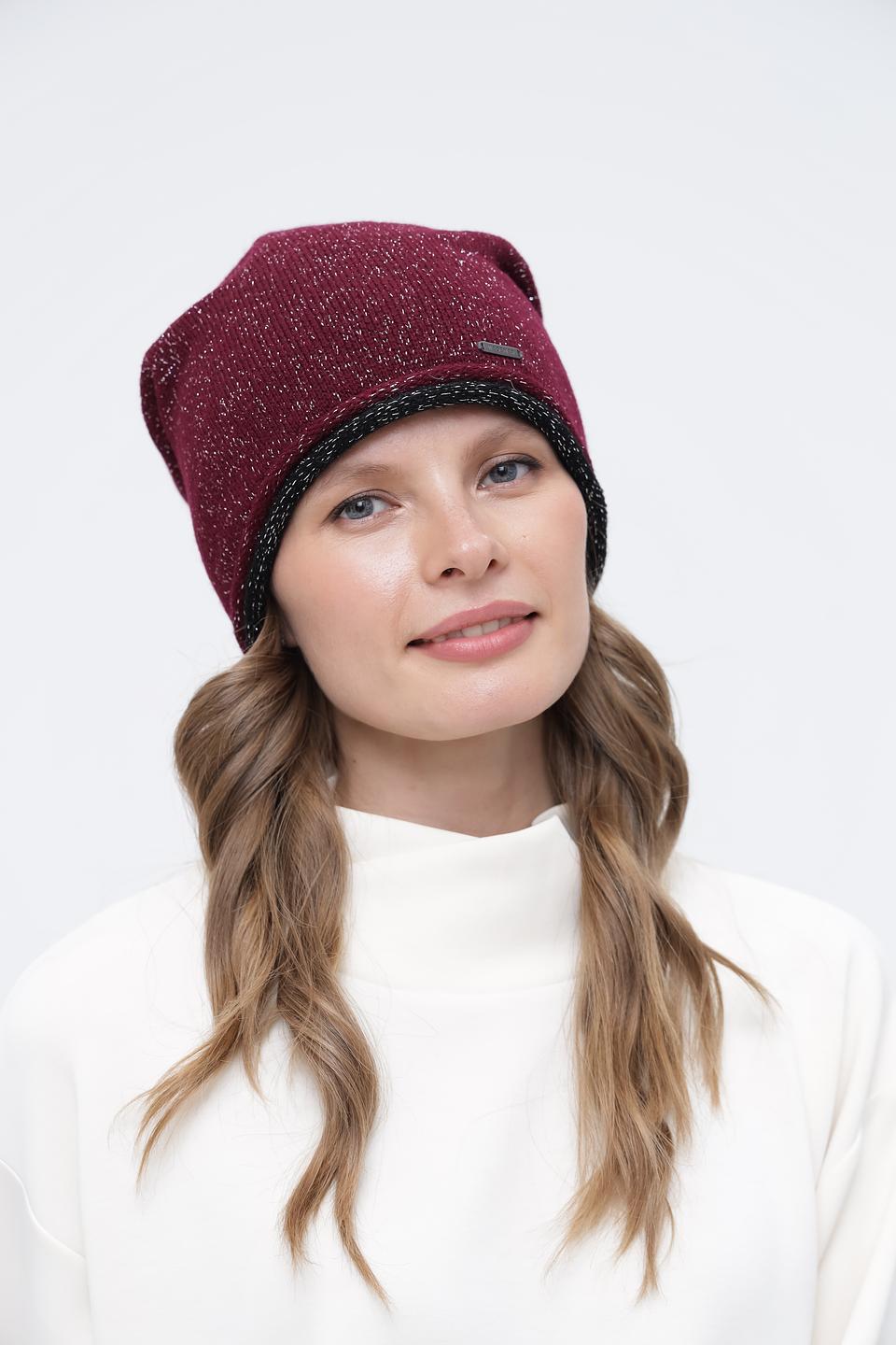 Шапка Wegener с блестками бордовая
