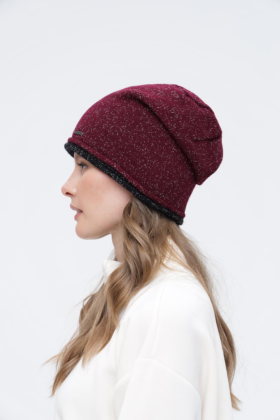 Шапка Wegener с блестками бордовая