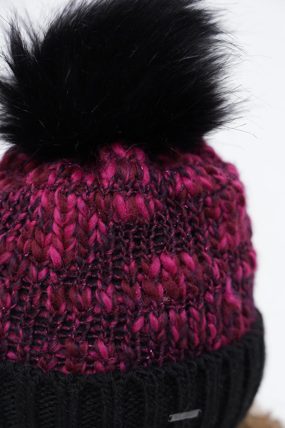 Шапка Wegener с помпоном фуксия