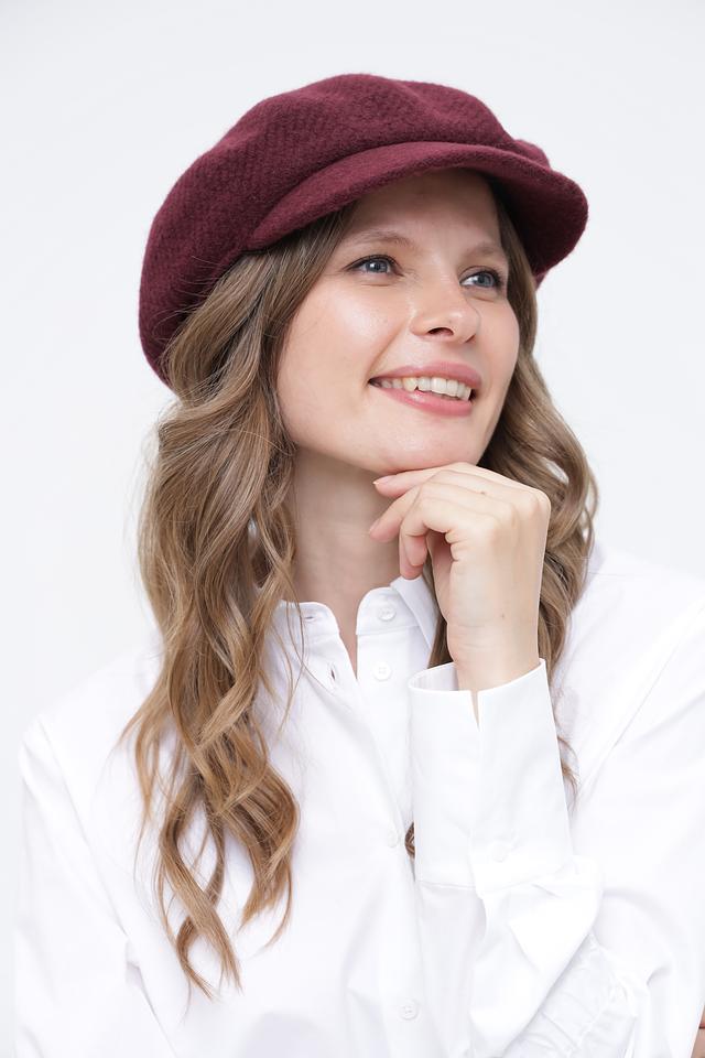 Берет Wegener шерстяной бордовый