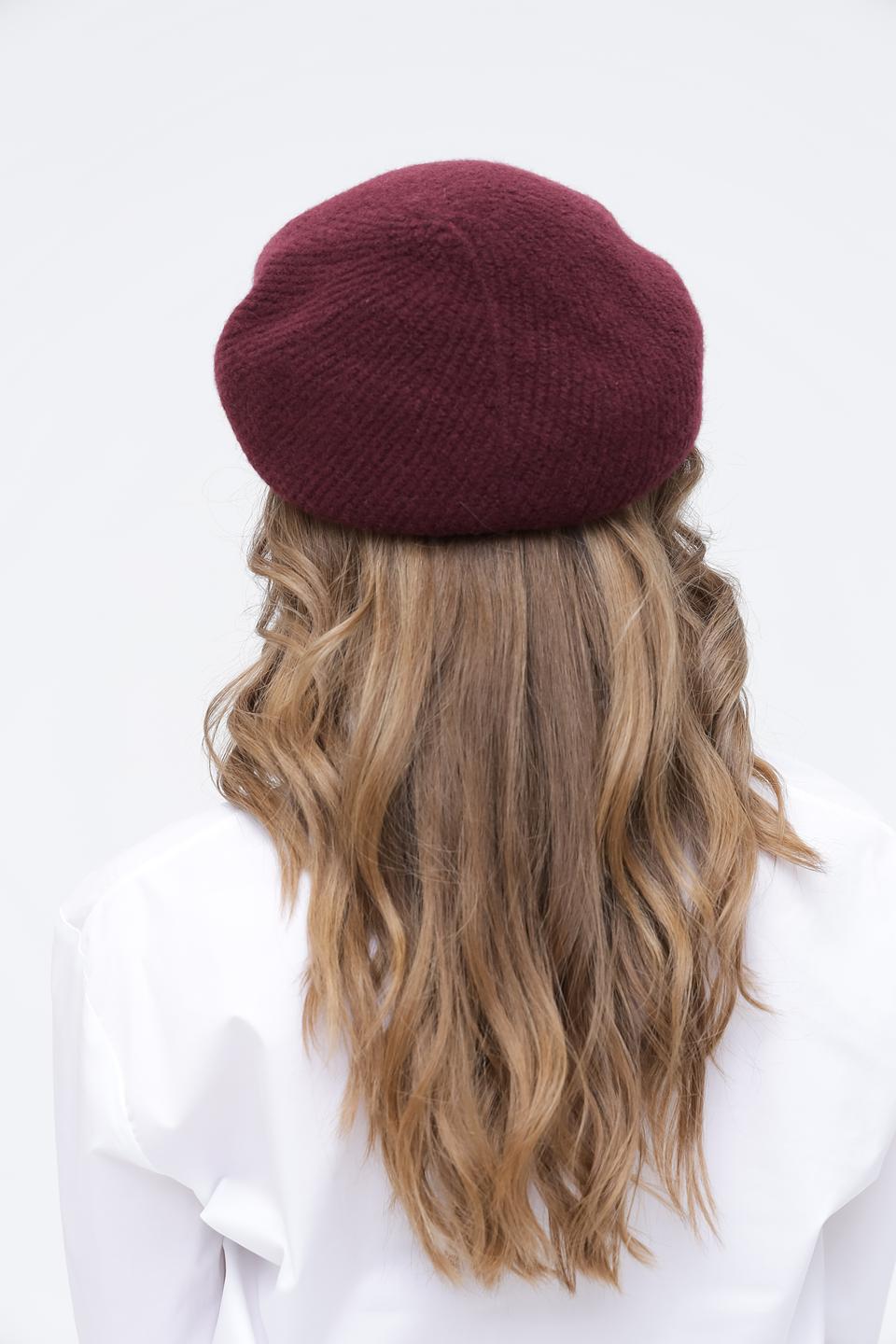 Берет Wegener шерстяной бордовый