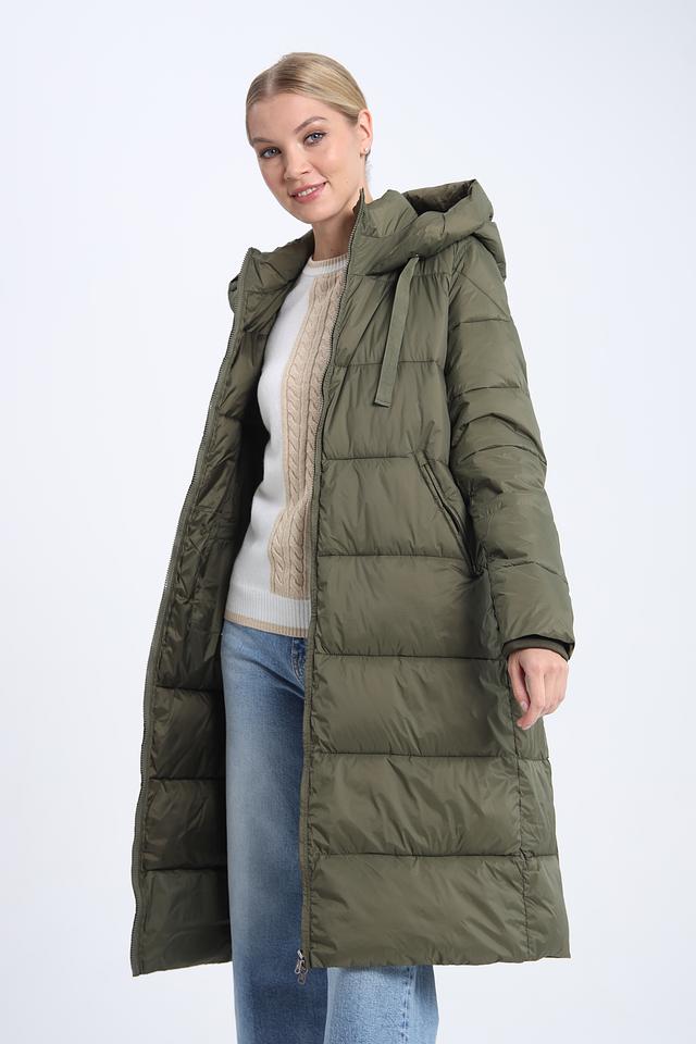 Пальто Pezzo хаки стеганое
