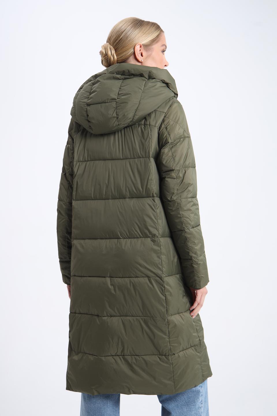 Пальто Pezzo хаки стеганое