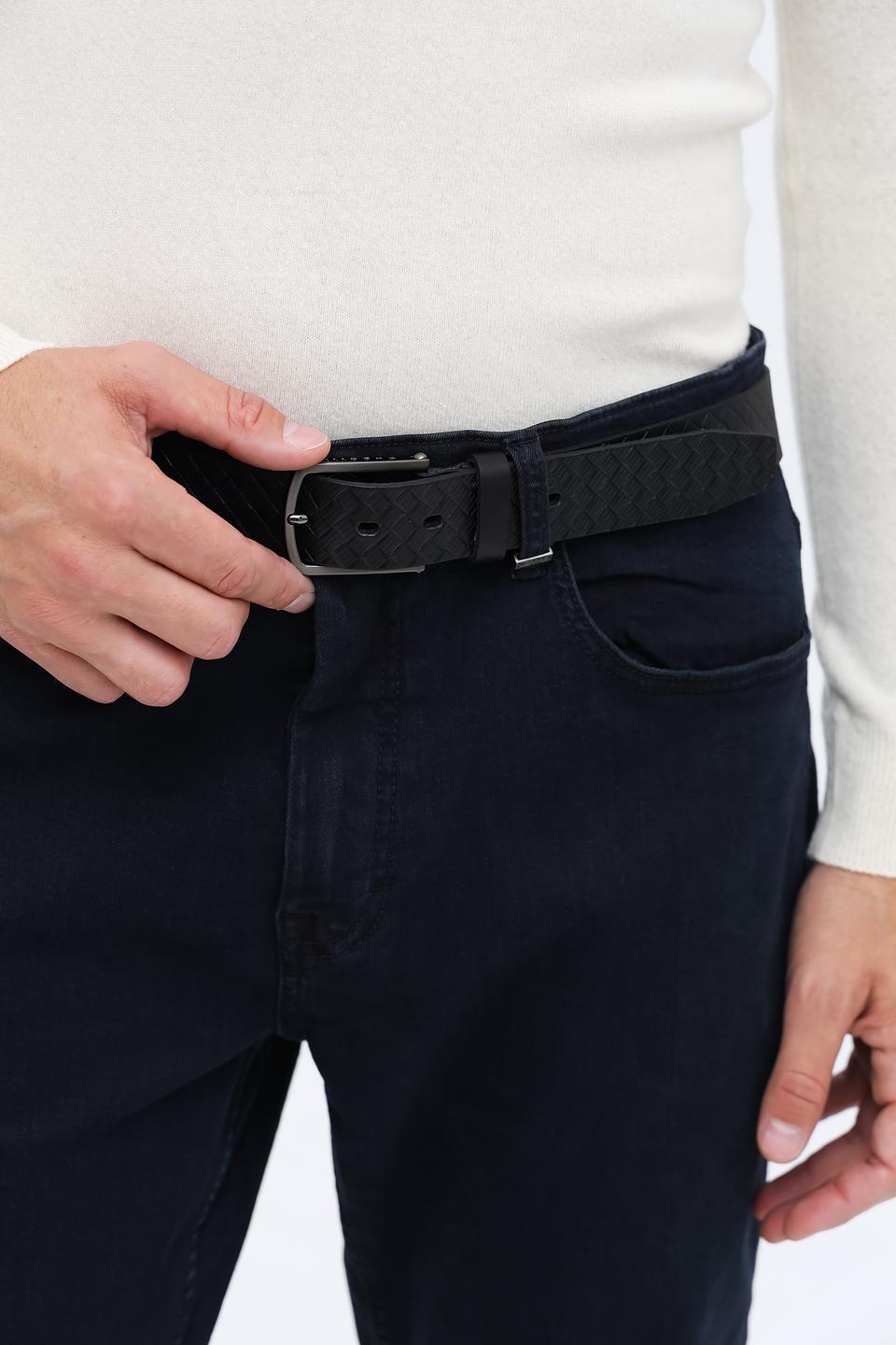 Ремень Bugatti ACC плетеный черный