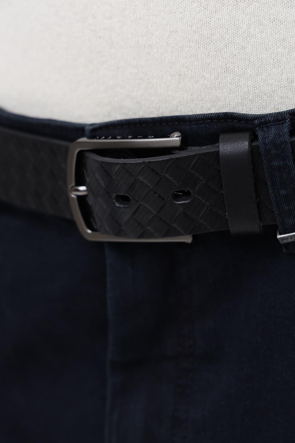 Ремень Bugatti ACC плетеный черный