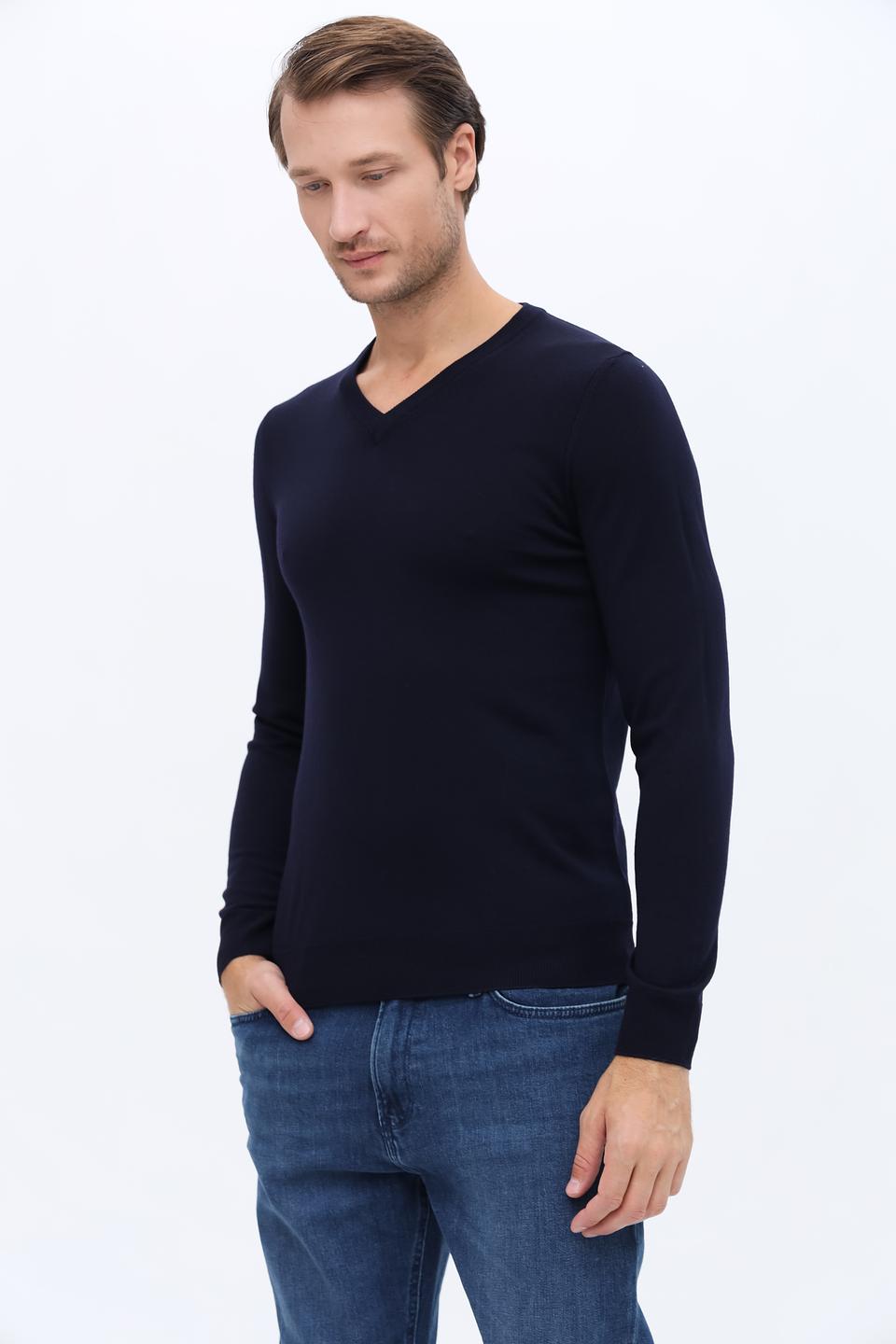 Джемпер Radi Perugia V-образный тёмно-синий