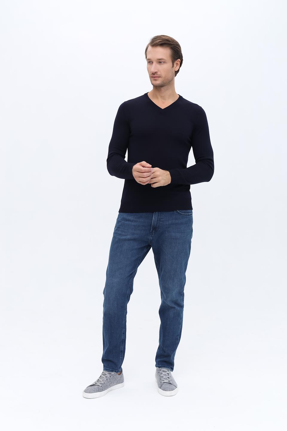 Джемпер Radi Perugia V-образный тёмно-синий