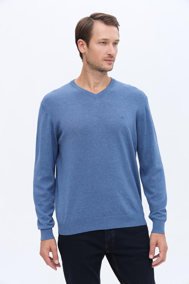 Джемпер Casa Moda V-образный голубой