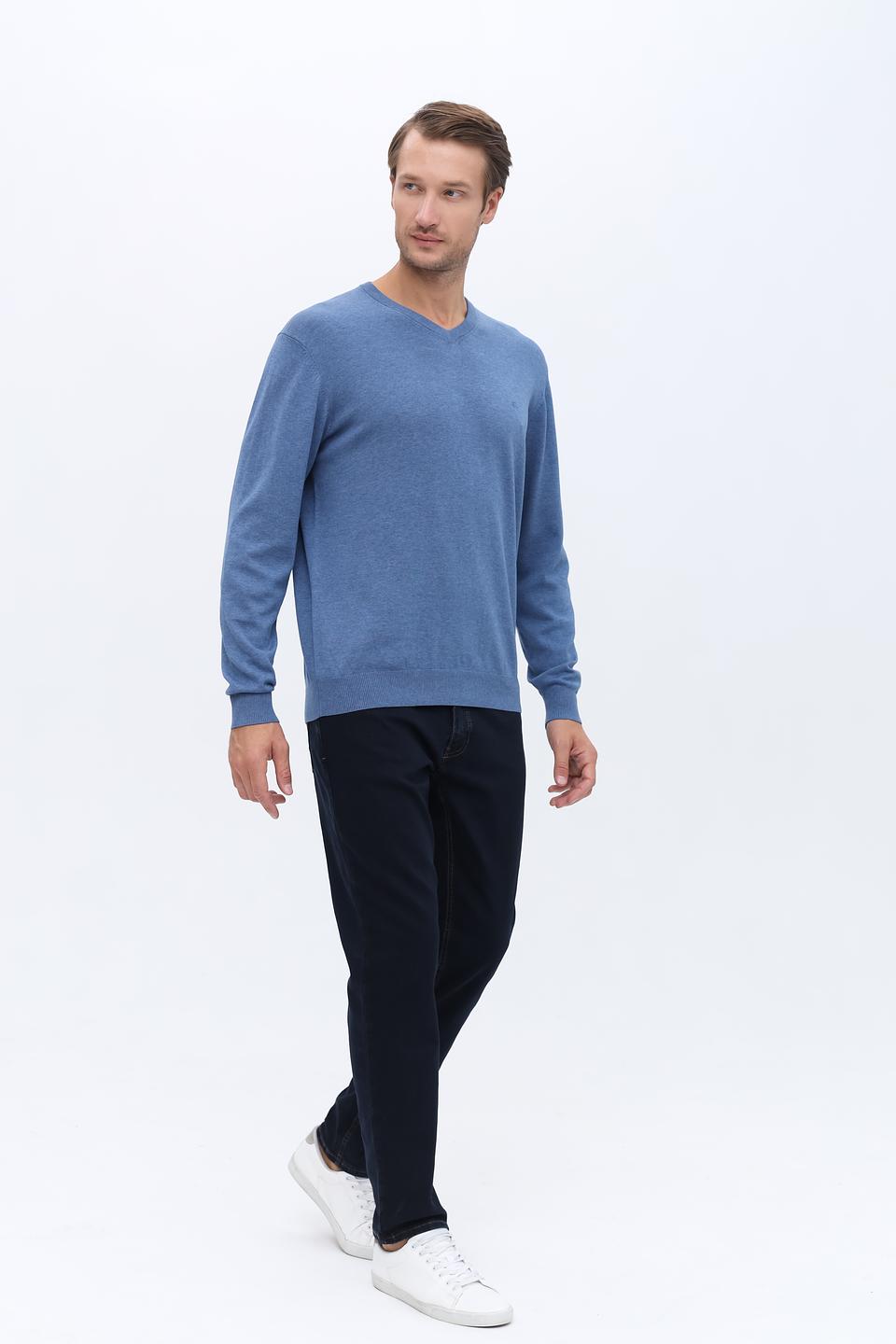 Джемпер Casa Moda V-образный голубой