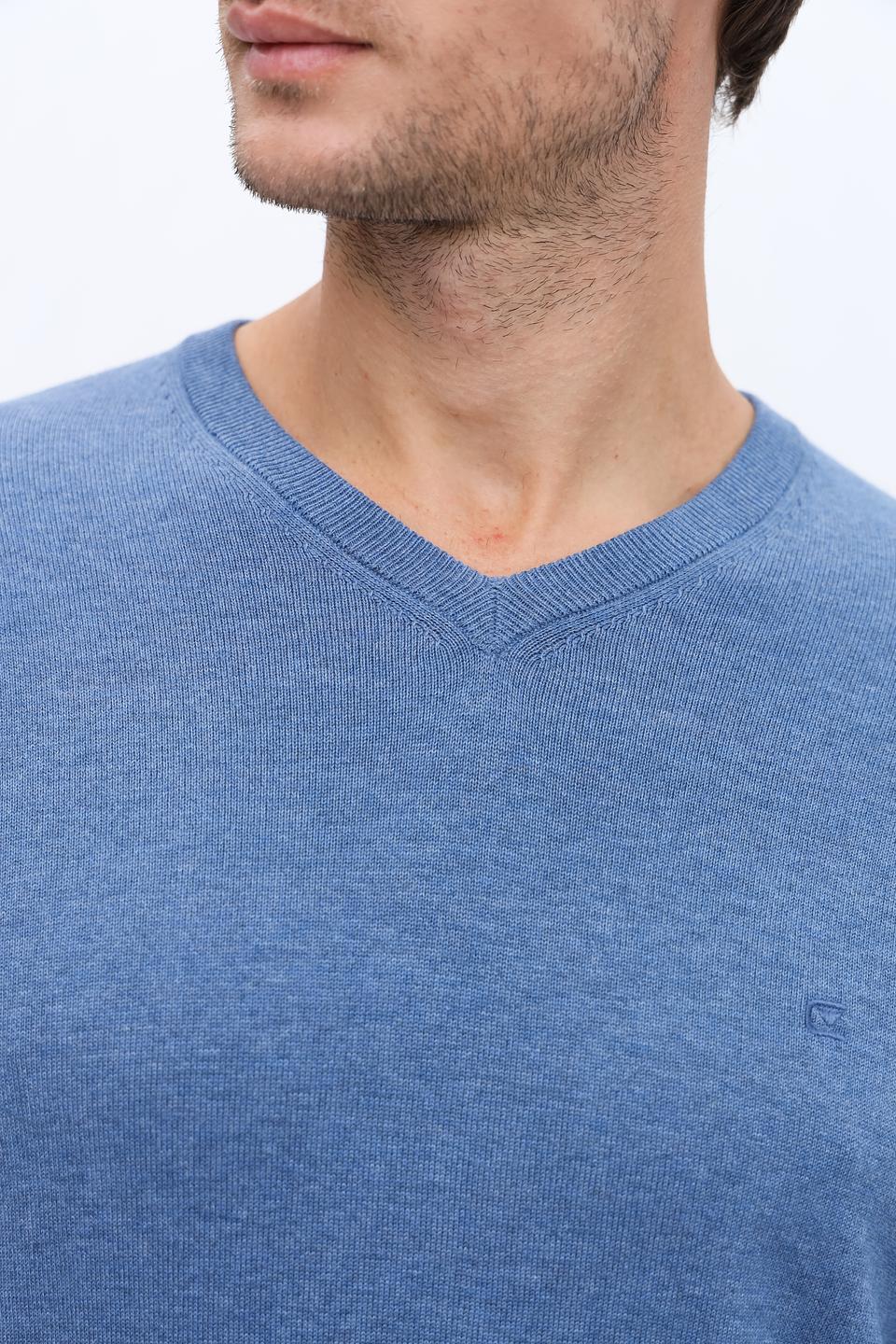 Джемпер Casa Moda V-образный голубой
