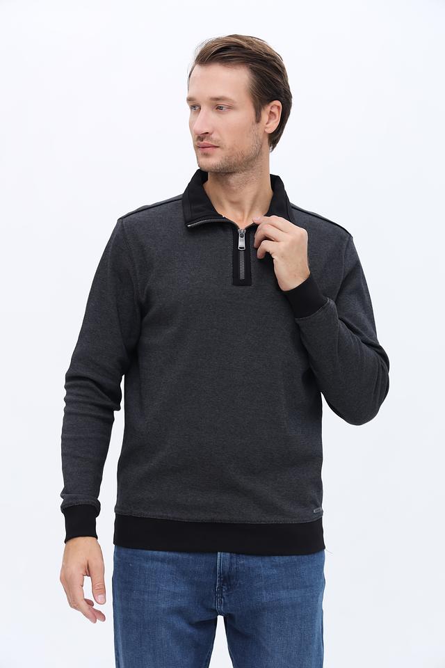 Джемпер Casa Moda с молнией серый